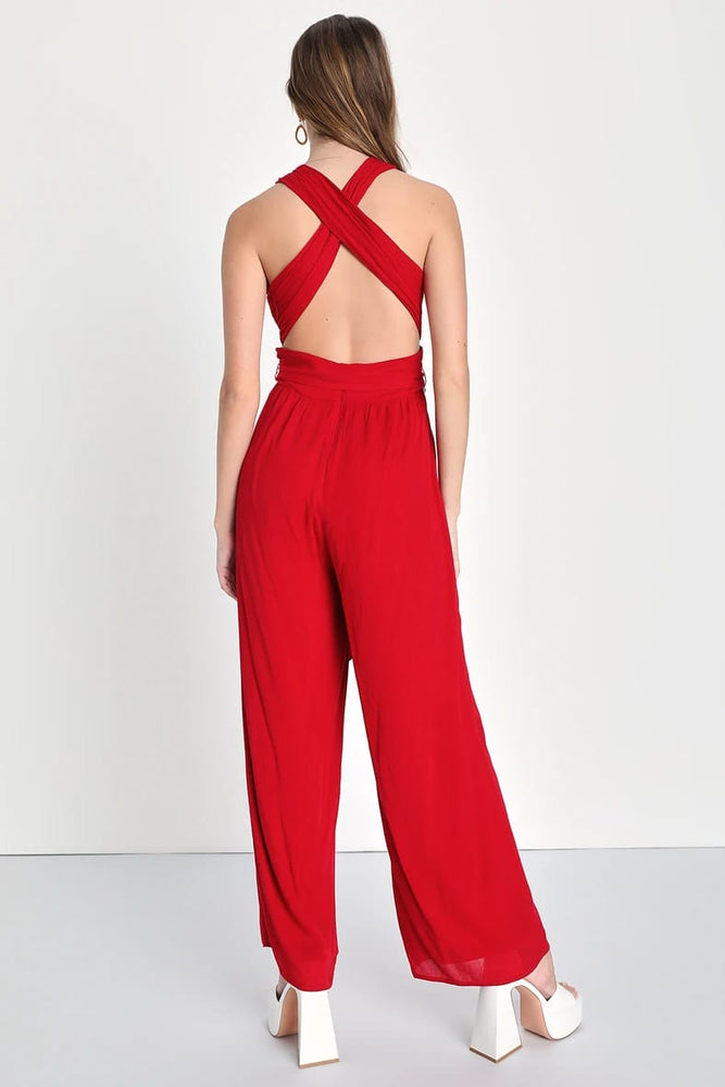 
                      
                        TeppyTrend™ Elegant Red Jumpsuit
                      
                    